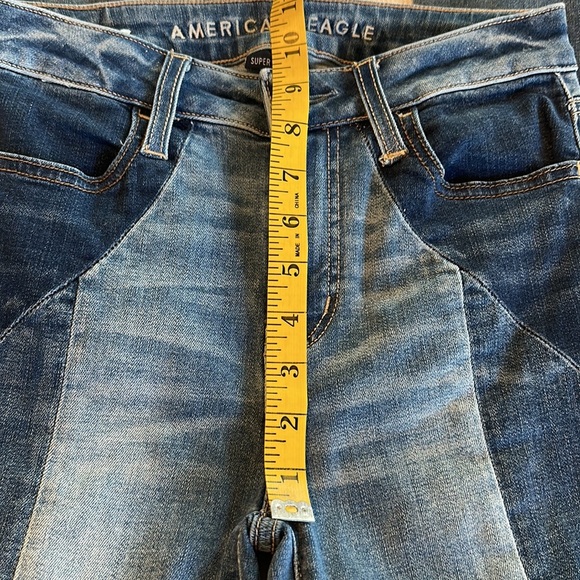 American Eagle Super Stretch Hi-Rise Jegging Crop Two Tone Size 2 Regular - Picture 14 of 15